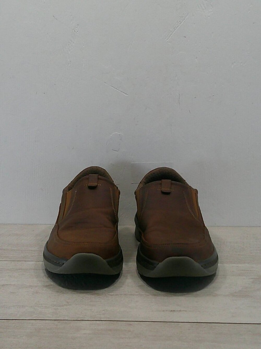 Clarks Pro Step Classic Dark Brown Tumbled Leather Slip on Casual Loafer 11 WIDE - Picture 3 of 12